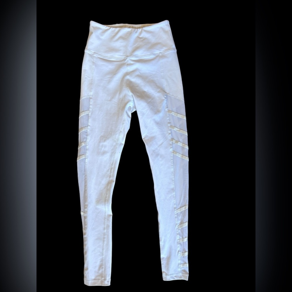 BUFFBUNNY Mesh High Waisted White Leggings Women’s Size S - Picture 12 of 12